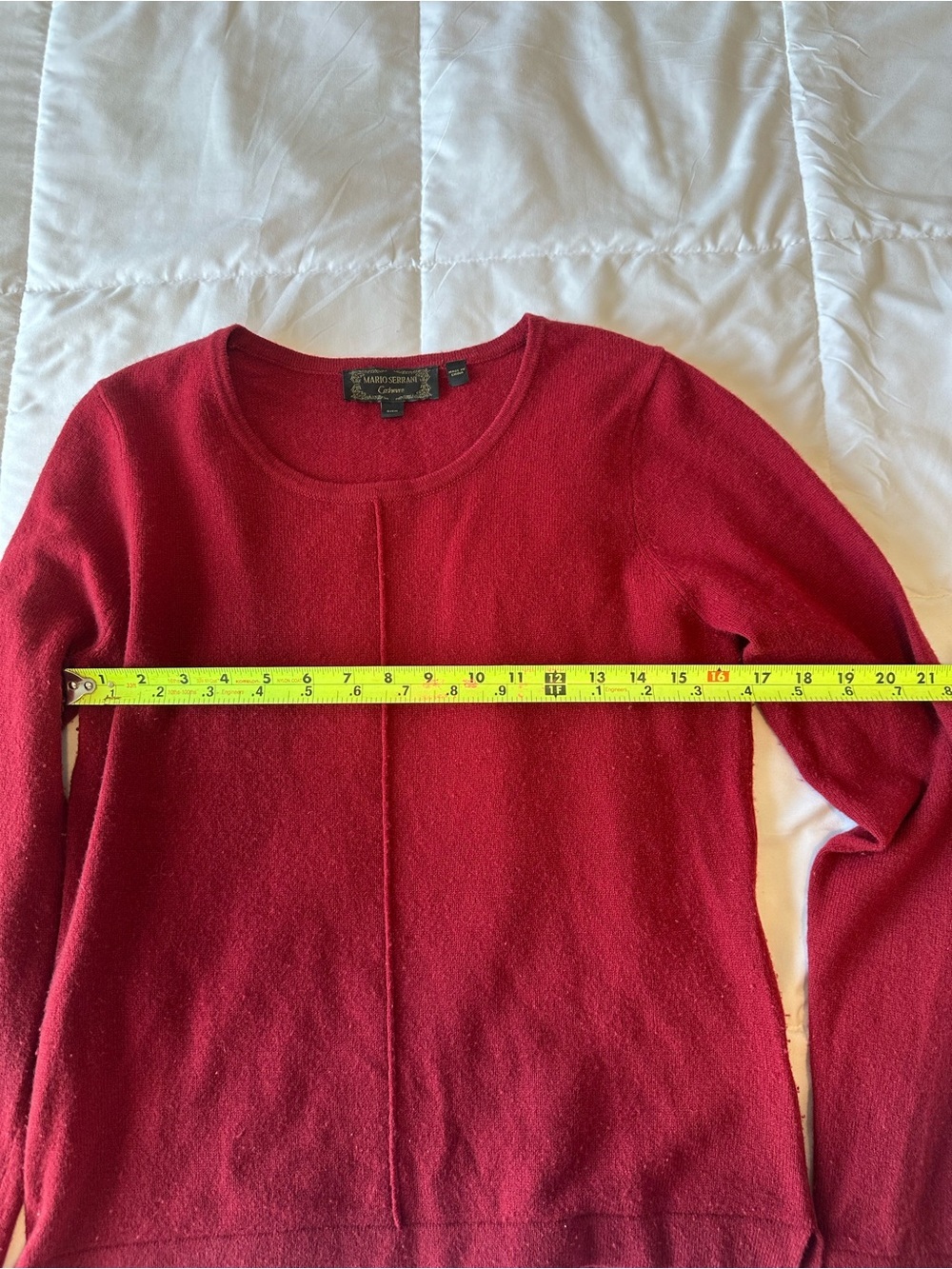 Womens 100% Cashmere Dark Wine Red Crewneck Pullover Sweater Size S Quiet Luxury - Picture 6 of 7